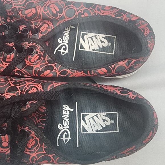 Vans OTW Disney Black Red Grey Mickey Mouse Womens Sz 9.5 Mens Sz 8 - Picture 7 of 8